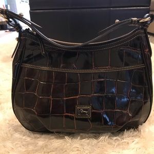 Dooney and Bourke crocodile embossed leather bag
